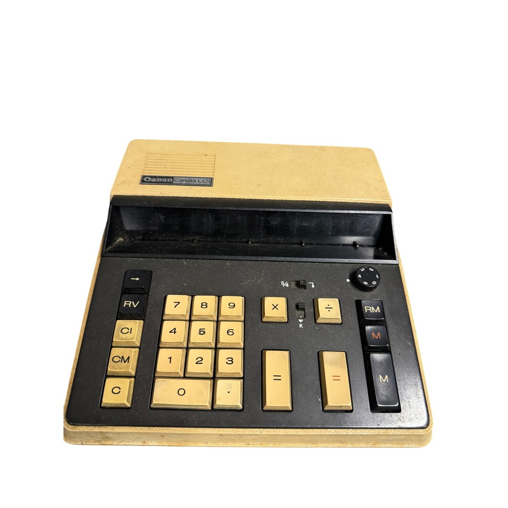 Vintage Canon Canola L121 Desktop Calculator 12-Digit VFD Display Made in Japan